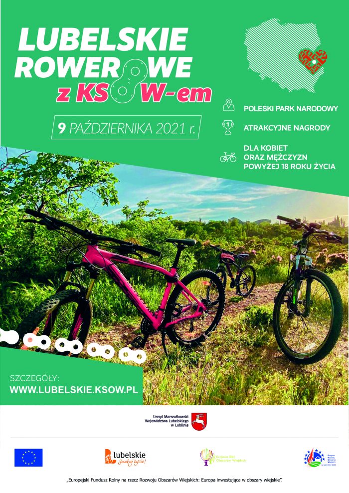 Miniturka artykułu: Serdecznie zapraszamy do udziału w Rajdzie rowerowym „Lubelskie Rowerowe z KSOW-em”, którego organizatorem jest Województwo Lubelskie.