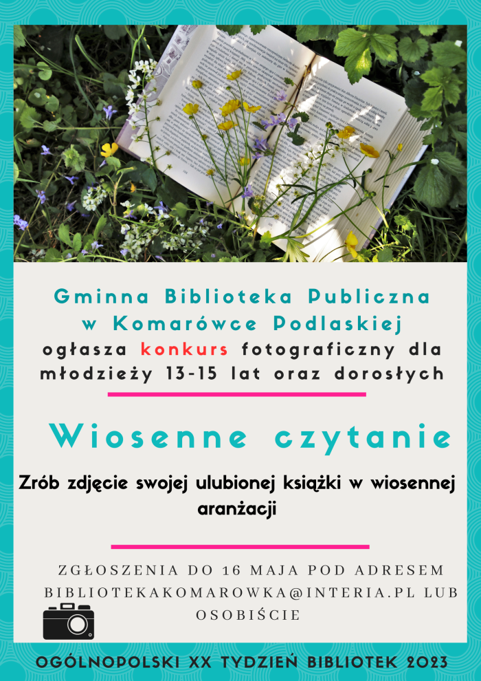 Miniturka artykułu: Gminna Biblioteka Publiczna ogłasza konkurs „Wiosenne czytanie”