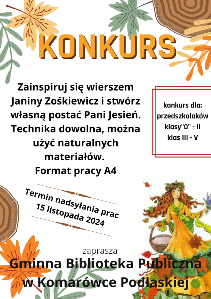 Miniturka artykułu: Konkurs „Pani Jesień” w bibliotece.