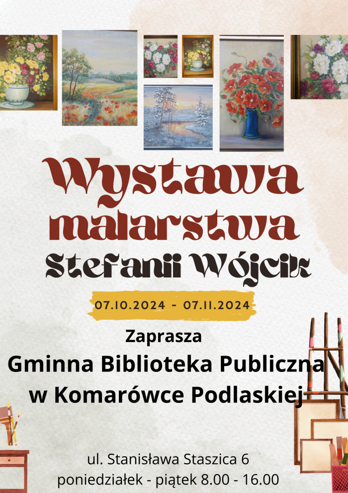 Miniturka artykułu: Wystawa obrazów Stefanii Wójcik w bibliotece