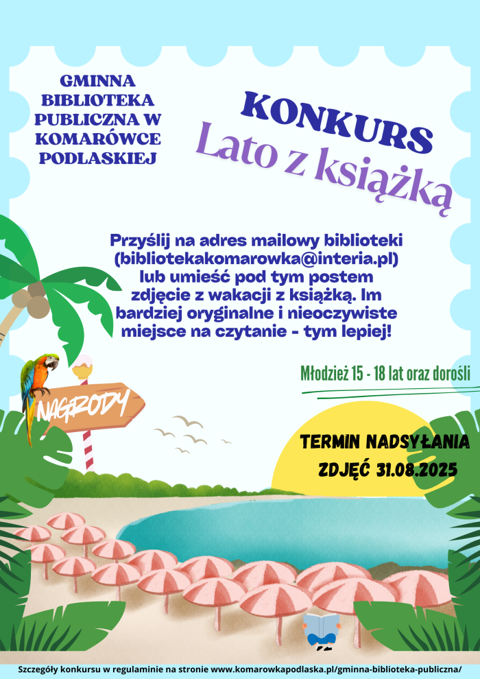 Miniturka artykułu: Biblioteka ogłasza konkurs „Lato z książką”