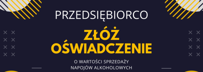 Miniturka artykułu: Oświadczenie o wartości sprzedaży napojów alkoholowych za rok 2025